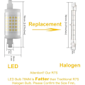 Miniatyrbillede 2 af 5: 2-pak 78mm R7S LED pære, 10W dæmpbar J78, 100W T3 halogen erstatning, varm...