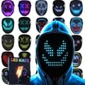 LED Lysende Halloween Maske med Geststyring til Børn og Voksne[ZHE]