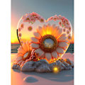Miniatyrbillede 1 af 5: ##/DIY diamantmaleri, diamantkunstmaleri kærlighedsblomst kit##/