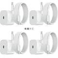 20W snabbladdare kompatibel med Samsung, adapter och kabel 1m, 4-pack vit Samsung (20w White) 4-pack
