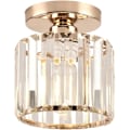 Miniatyrbilde 1 av 8: Liten krystall lysekrone, gull lysekrone moderne LED taklampe hengende...