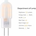 Miniatyrbillede 3 af 5: G4 LED-pære, 5-pak  Tilsvarende halogenpærer, G4 2W LED-pære Energibesparende til spotlamper, DC 12V