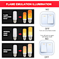 Miniatyrbilde 4 av 5: Flambulb | Lyspærer med flammeeffekt | Flimrende lyspære, 4 lysmoduser LED E27