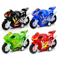 Miniatyrbillede 1 af 5: Træk Tilbage Legetøjsmotorcykel Model 4 Pakke [ZHE]