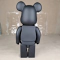 Miniatyrbillede 6 af 7: 400 % højkvalitets sort hvid bjørneklods DIY-samling 28 cm Galaxy Painting Bear 3D-model Mini Brick Figurlegetøj black