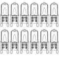 12-pack G9 Halogenlampor 33W 2800K Varmvit