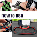 Miniatyrbillede 5 af 5: Universal skridsikker bilmåtte med telefonholder, multifunktionel instrumentbrætsorganisator [ZHE]
