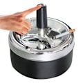 Miniatyrbillede 2 af 8: Automatisk rengøring roterende askebæger stor metal med låg kreativ