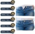 6-pack jeansknappförlängare för midjejustering