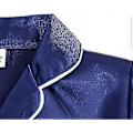 Miniatyrbild 3 av 4: Baby Flicka Pojke Satin Pyjamasset Lång Kort Ärm Knapp-Upp Topp+Byxor Sovkläder Outfit Blå[ZHE] Blue 12-13 Years