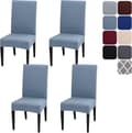 Stretch tvättbara stolsöverdrag set om 4 eller 6 för matsal, ljusblå[ZHE] 4pcs light Blue
