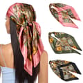 3-pakning hodeplagg silkeskjerf for kvinner - 90 x 90 cm store elegante skjerf for kvinner sateng bandana jenter hodeplagg hårpynt[ZHE]