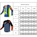Miniatyrbild 6 av 6: Retro Herr FOX Cykeltröja Mountainbike MTB Racing Tee Långärmad T-shirt Fotbollströja B-Grey B-Grey L