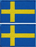 2-pakkaus Ruotsin lippumerkit brodeeratut ruotsalaiset lippumerkit
