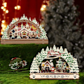 Miniatyrbild 4 av 6: 3D Jultomte Pussel i Trä, Byhusmodell för Vuxna, Julgåva, Vinterbordsprydnad, A A