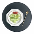 Miniatyrbild 1 av 6: 4-pack Placemats i Konstläder Runda Svarta 38x38cm svart black
