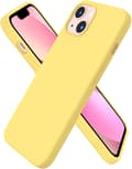 Flytande silikonfodral för iPhone 13 6.1\" - Slimmat skyddsfodral[ZHE] Lemon yellow