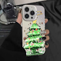Pikkukuva 1 / 5: Kuuma myynti Joulukuusi värikäs hopea matkapuhelinkotelo iPhone 16 15 Pro Max 14 13 12 11 IMD läpinäkyvä iskunkestävä kotelo Style 1 iphone13mini