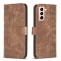 Samsung Galaxy S21 5G -kotelo ruudullinen nahkadesign [ZHE] Brun
