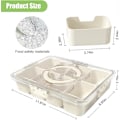 Miniatyrbilde 2 av 5: Snackle Box Beholder, Delt Serveringsbrett med Lokk og Håndtak, Reisesnackboks, Multifunksjonell Matorganisator og Oppbevaringsbeholder for Charcuterie