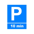 Miniatyrbild 2 av 2: P 10 min Parkering Toalett Väggdekor