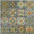 Miniatyrbild 1 av 3: Art nouveau 16-pack Blank Kakeldekor