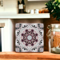 Miniatyrbild 1 av 3: Marrakech Grå/Vinröd kakeldekor 30-pack