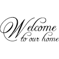 Miniatyrbild 2 av 2: Welcome to our home Väggord välkommen