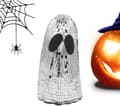 Miniatyrbillede 1 af 7: Vintage Halloween Spøgelse Diskokugle Figur til Festudsmykning (Pe)