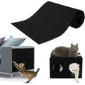 Kattklösbräda för soffa, klösskydd, kattsoffmattskydd, DIY klösmatta för 100x30cm, svart (Pe)
