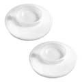 Mixerskålslock kompatibla med KitchenAid 4,5-5 Qt köksassistent, stänkskydd, transparent lock med extra (Peng) 2 Pack White