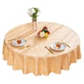 Rund duk - JEDBESETZT - 140 cm - Modernt blommigt tryck - Perfekt för familjemiddagar (Pe)