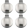 Gasspisvred - Silvermetall - Diameter 4 cm - Monteringshål 6 mm - 4 stycken (Pe)