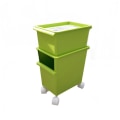 Miniatyrbild 1 av 5: Stapelbar förvaringslåda med hjul, förvaringslåda för leksaker, Green