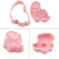 Miniatyrbillede 3 af 5: 6 stk. 3D-kageform i plast til kiks, småkager og fondant
