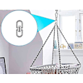 Miniatyrbild 5 av 5: M8 Tungt Arbetsförhållande 304 Rostfritt Stål Swivel Ring Dubbeländad Swivel Öga Krokar för Webbsväng, Terapisväng, Luftdans, Swing Spinner Hängare