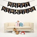 Pikkukuva 1 / 5: Rose Gold Happy New Year -lippupaperilippu-koristeet, pyörrevirtaukset ja ilmapallot uudenvuodenjuhliin