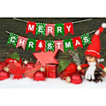 Miniatyrbilde 3 av 5: Rød og Grønn God Jul Banner God Jul, Julefest Banner God Jul Banner for Julefest Dekorasjoner