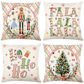 Miniatyrbilde 2 av 5: Julepynt Rosa Puter Trekk, for Hjem Vinter Ferie Fest Putetrekk Dekor for Sofa Sette 4