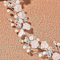 Miniatyrbilde 2 av 5: Rhinestone Brudesløyfe, Bryllups Sløyfe, Perle Blomst Blad Hodeplagg For Bryllup