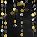 Pikkukuva 2 / 5: 35 kpl Kulta Hopea Musta Ympyrä Piste Juhla Koriste Glitter Paper Riippuva Lippu Banner Kimalteleva Tausta