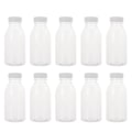 Miniatyrbillede 1 af 2: 10 stk. glasdrikkeflasker låg plastik sodavandsflasker rejse klare flasker genanvendelige drikkeflasker klare drikkeflasker