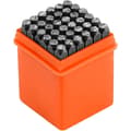 36 st 4 mm metallstämpelset A-Z u0026 0-9 för stämpling, metall, trä, läder - förkromad (orange)