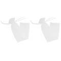 Miniatyrbillede 1 af 4: 100 stk. Hvide Organza Foldehåndvifte Pose Fest Bryllup Gunst Gaveposer
