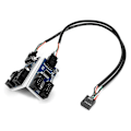 Miniatyrbilde 1 av 5: Hovedkort Usb 2.0 9pin Header 1 Til 4 Utvidelseshub Splitter Adapter Konverter 30cm 9-pin Intern