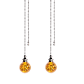 Pikkukuva 1 / 5: 5 kpl Amber-värisiä Kristalli-aurinkokapuloita Kattokruunu-tuulikello, Kristalliprismat Pallohelmet Ripustimet, 50cm pallon halkaisija: 30mm