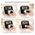 Miniatyrbillede 4 af 5: Køkken Timer, Digital Madlavning Timer Magnetisk Til Stoppur Nedtællingstimer Med LED-Display Rotary