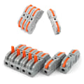 Miniatyrbillede 1 af 5: 55 stk. grå orange greb ledningsforbindelser, 1 til 1 inline elektrisk til hurtig forbindelse, samlemuffer til ledninger 28-12 AWG