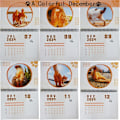 Miniatyrbild 3 av 5: 2 st 2024 Kalender Väggkalender 2024, Jan. 2024 - Dec. 2024, 2024 Kalender Katter Buttholes Kalender
