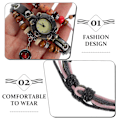 Miniatyrbillede 4 af 4: 1 stk. Retro Unisex Ur Bånd Ure Læder Quartz Ur Stilfulde Ur Bånd